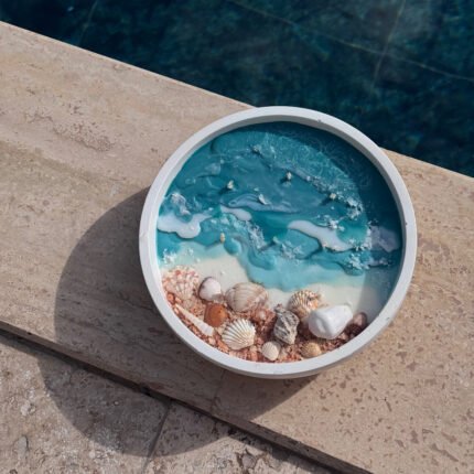 Fresh Meditasyon Okyanus Tasarımlı Soya Wax Mum 1 Parça Mavi Kokulu (Kopya)