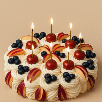 Kiraz Şekilli Kokusuz Organik Mumlar