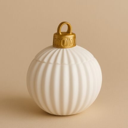 Noel Yuvarak Kavanozda Soya Wax Mumu