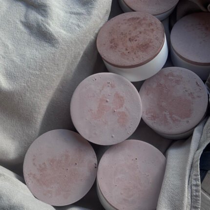 15 adet Kapaklı Taş Tozundan Ürütelmiş Mum Kapları